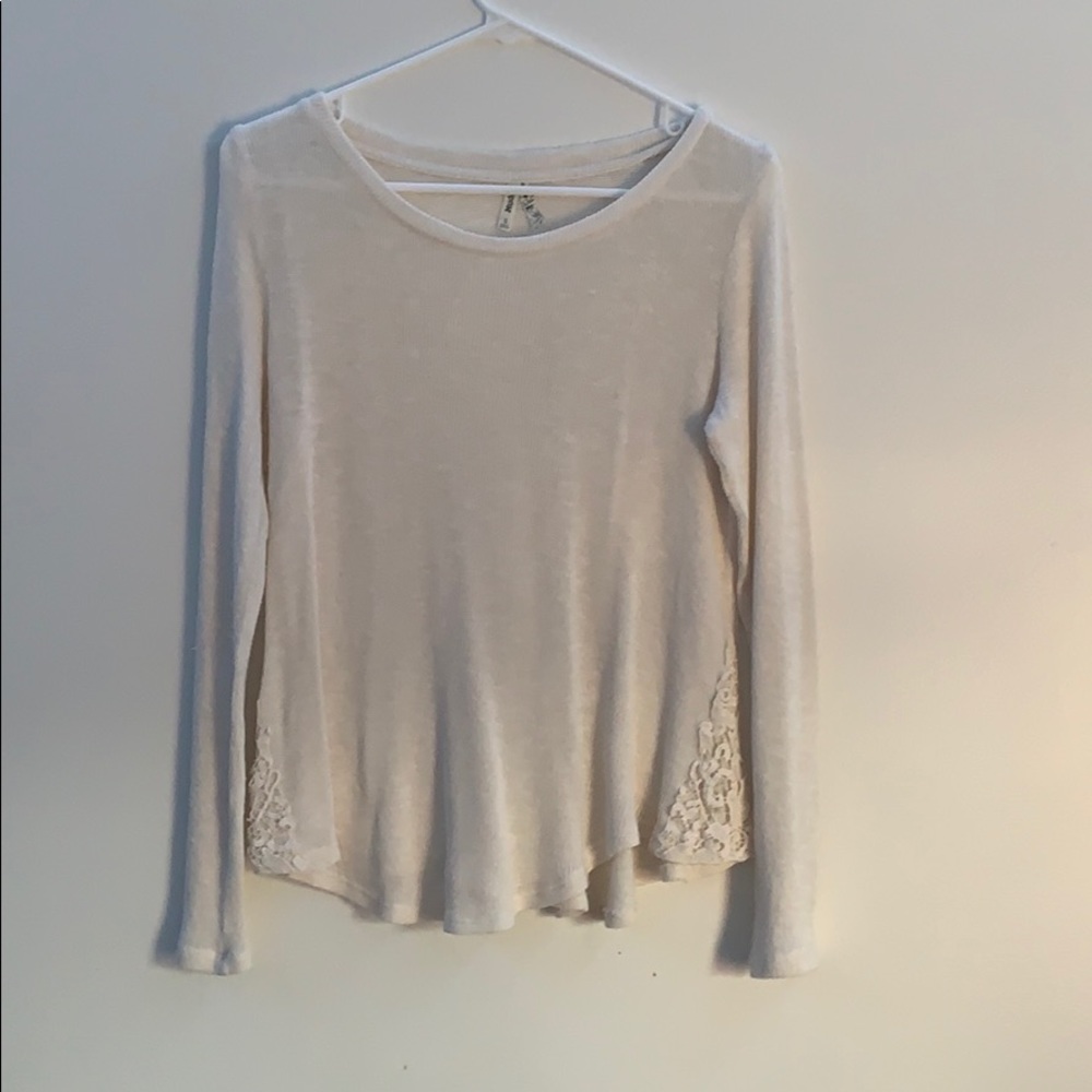 Cream long sleeved sweater